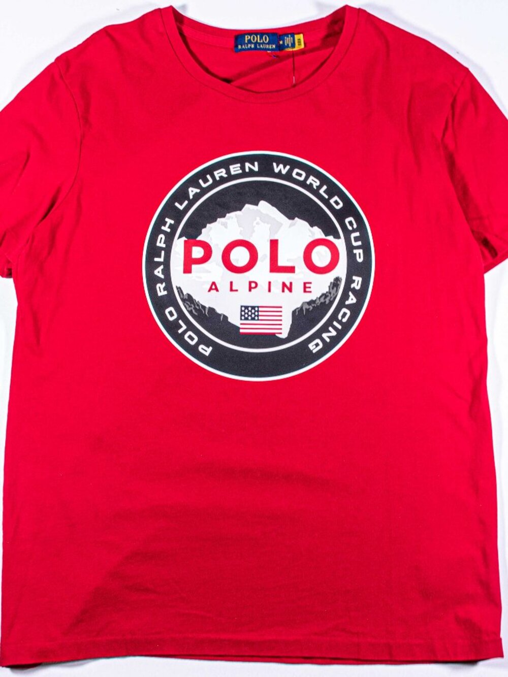Polo Ralph Lauren Alpine World Cup Racing T-Shirt Mens Medium Tee Streetwear